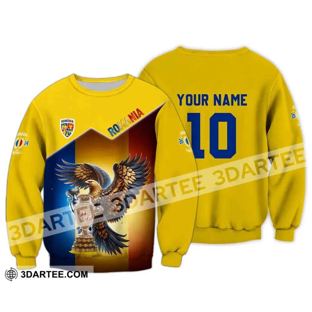 Unisex Shirt - Custom Name And Number Romania National Team Lover Long Sleeve / S T-Shirt