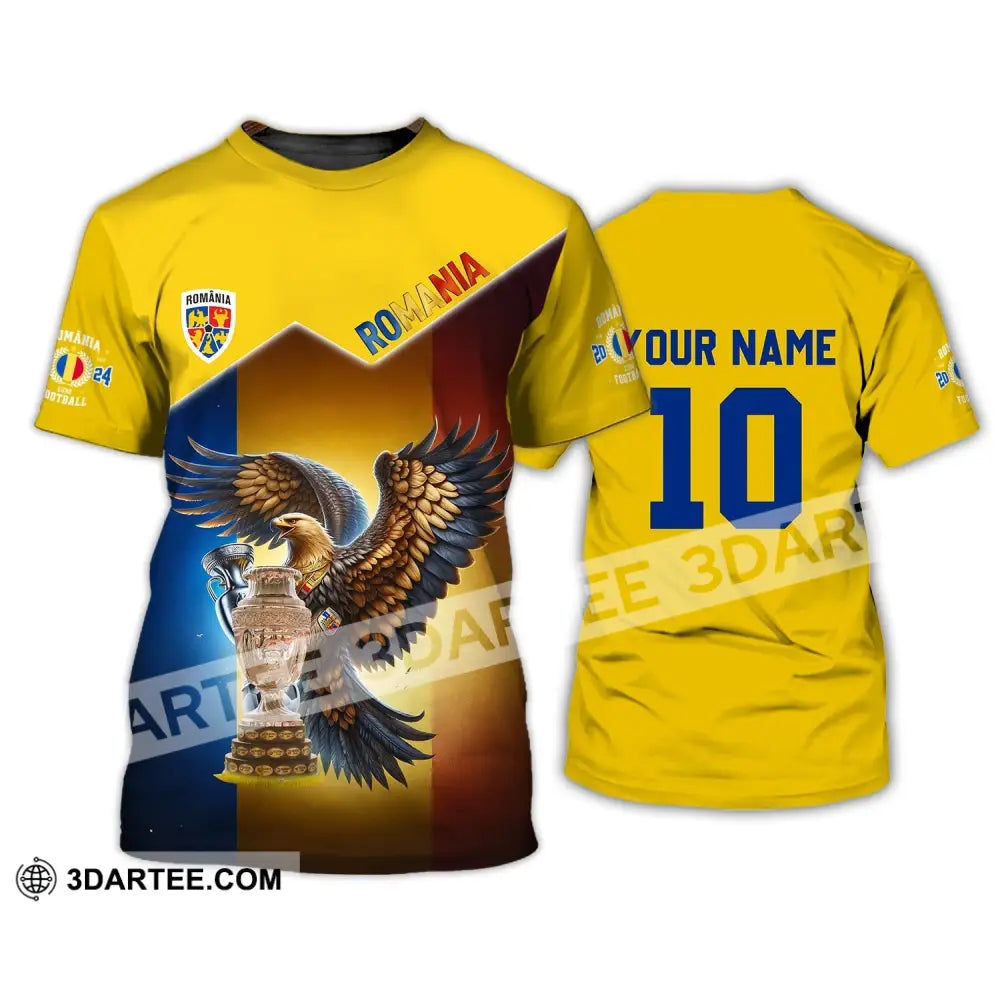 Unisex Shirt - Custom Name And Number Romania National Team Lover T-Shirt / S T-Shirt