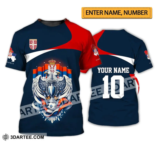 Unisex Shirt - Custom Name And Number Serbia Euro 2024 National Team T-Shirt