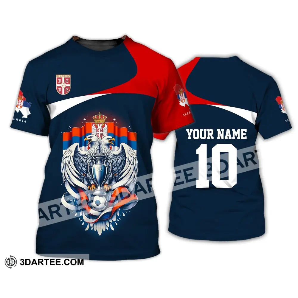 Unisex Shirt - Custom Name And Number Serbia Euro 2024 National Team T-Shirt / S T-Shirt