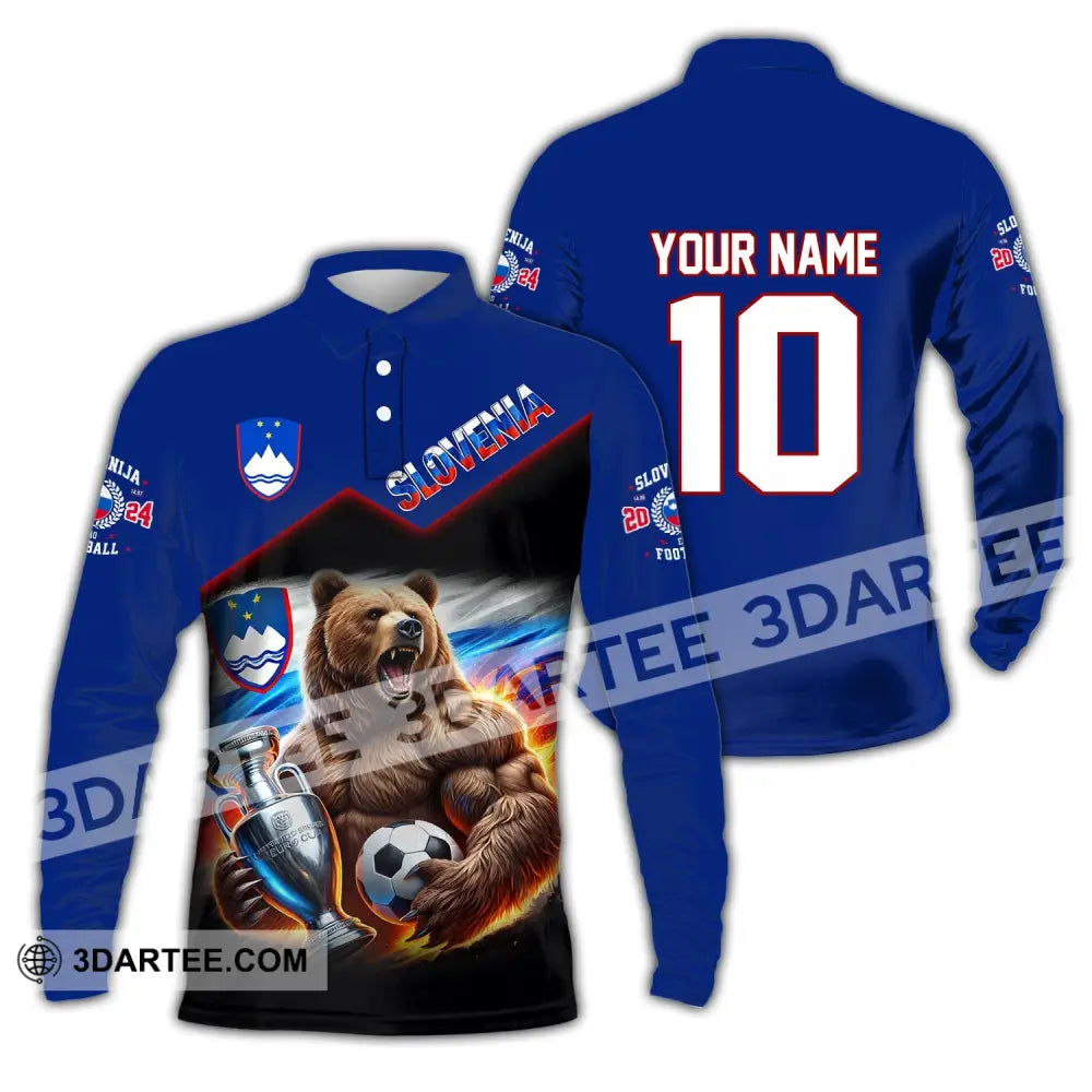 Unisex Shirt Custom Name And Number Slovakia Football Polo Euro 2024 Hoodie Long Sleeve / S T-Shirt