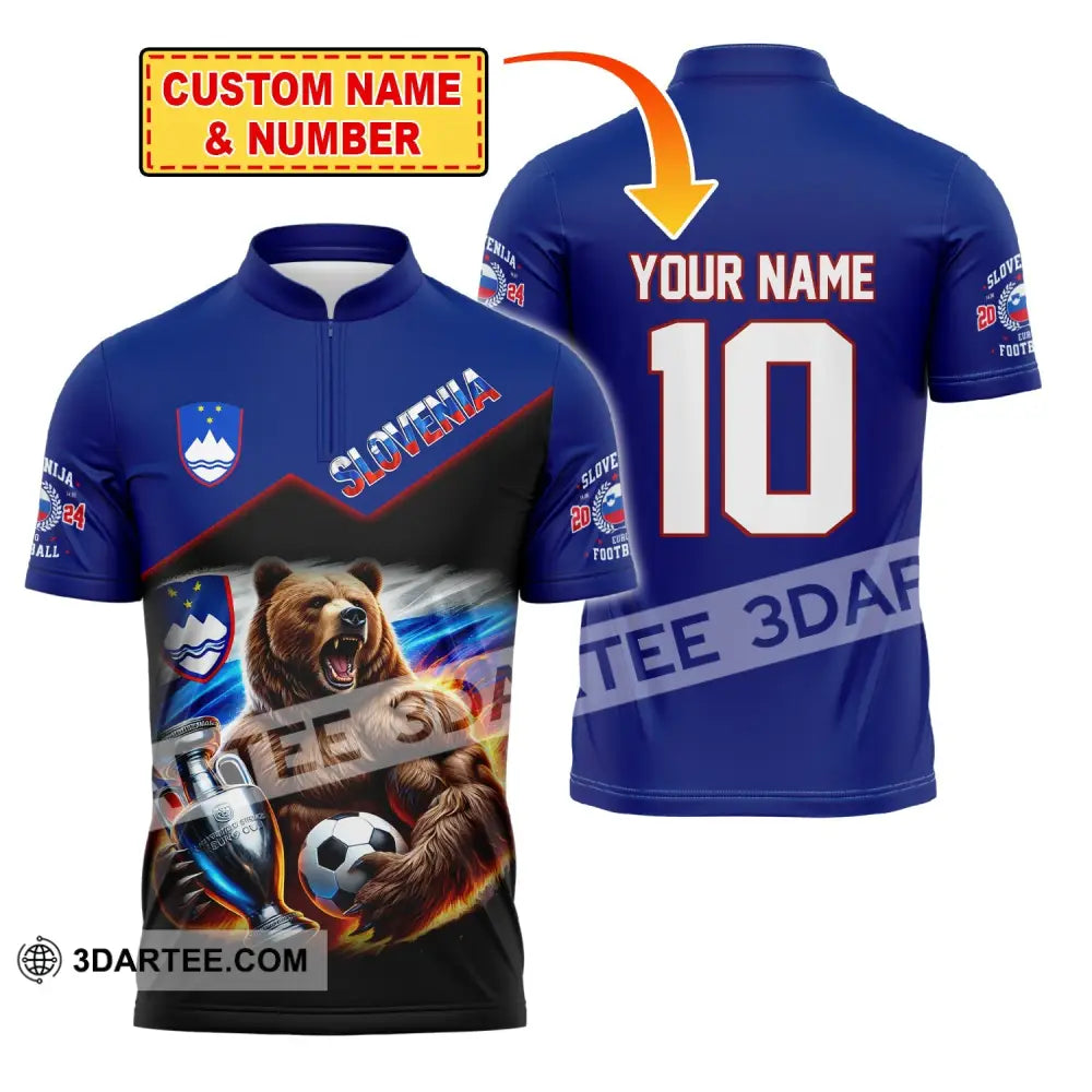 Unisex Shirt Custom Name And Number Slovakia Football Polo Euro 2024 Hoodie Long Sleeve T-Shirt