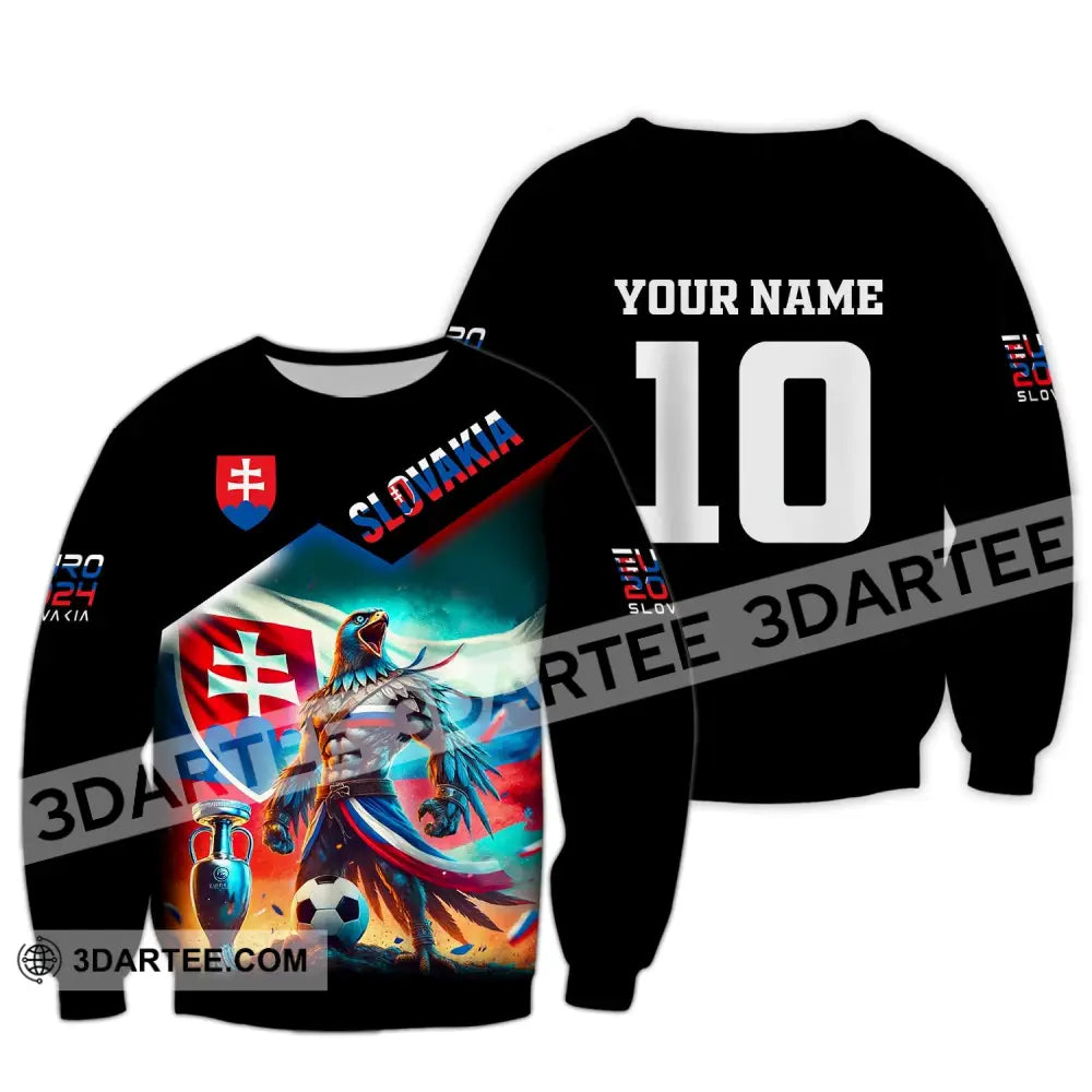 Unisex Shirt Custom Name And Number Slovakia Football Polo Long Sleeve / S T-Shirt