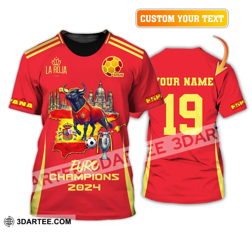 Unisex Shirt Custom Name And Number Spain Football Euro 2024 La Roja 1989 Polo Long Sleeve T-Shirt