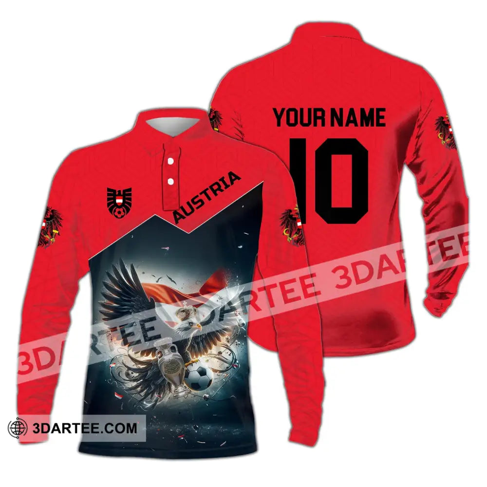 Unisex Shirt - Custom Name And Number Sport Australia National Team Long Sleeve Polo / S T-Shirt