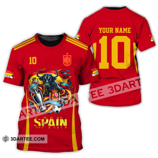 Unisex Shirt - Custom Name And Number Sport Spain Is The Winner T-Shirt / S T-Shirt