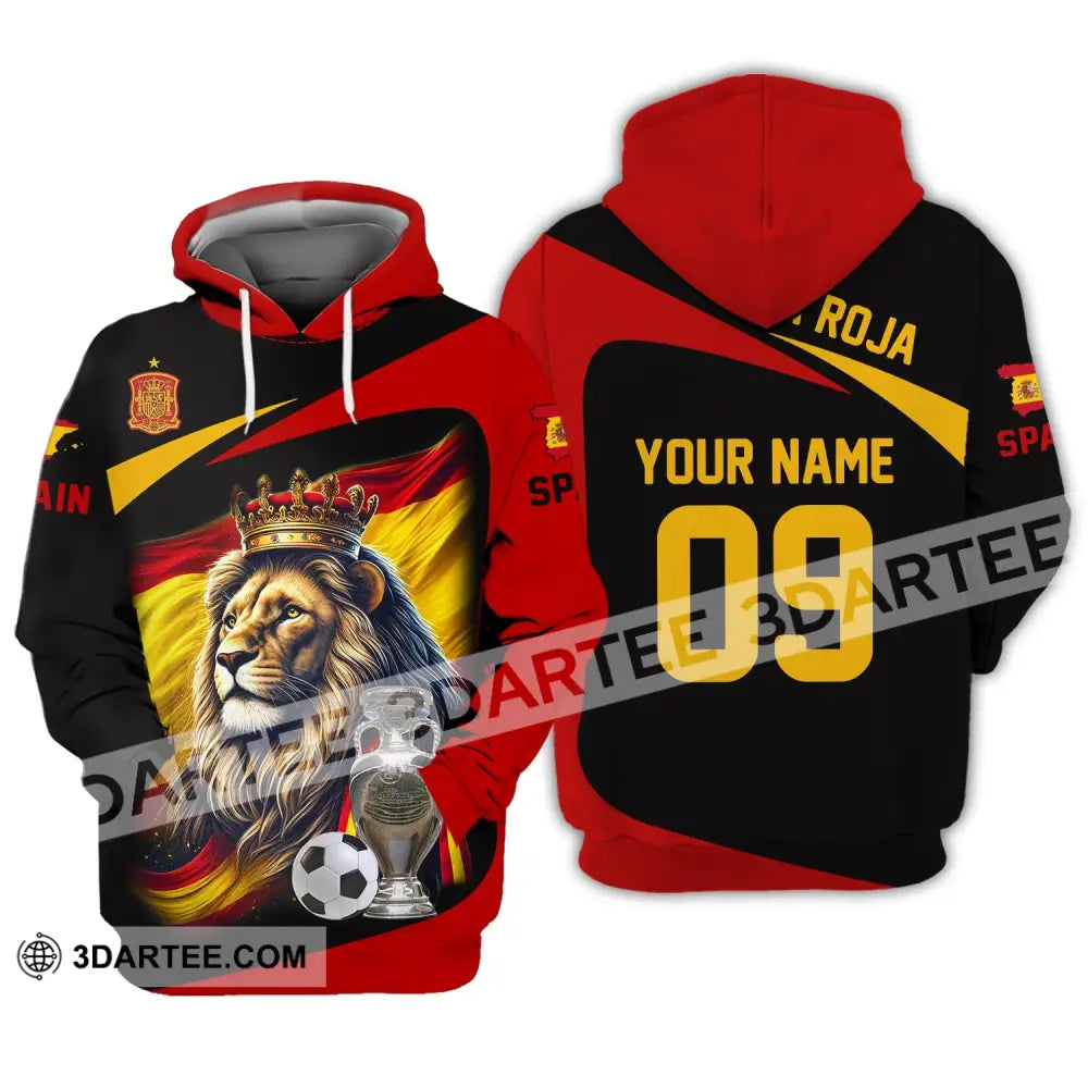 Unisex Shirt - Custom Name And Number Sport Spain La Roja Hoodie / S T-Shirt