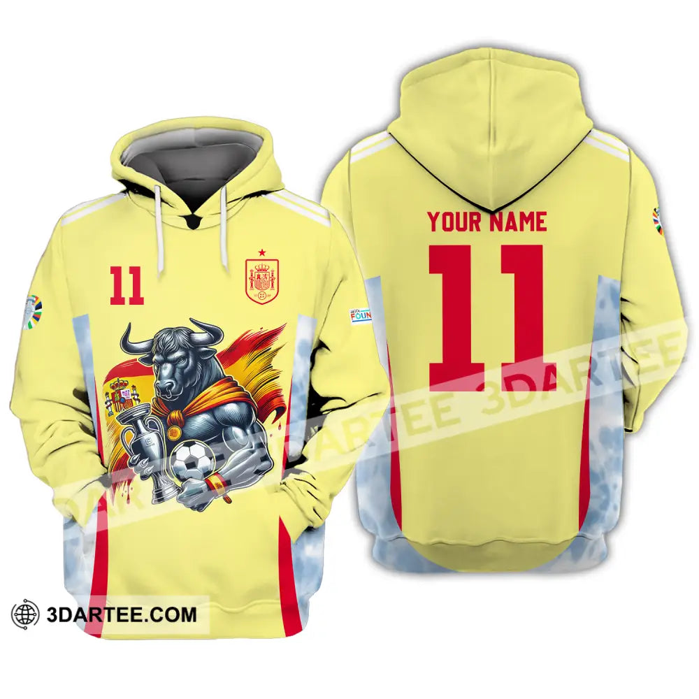 Unisex Shirt - Custom Name And Number Sport Spain National Team Hoodie / S T-Shirt