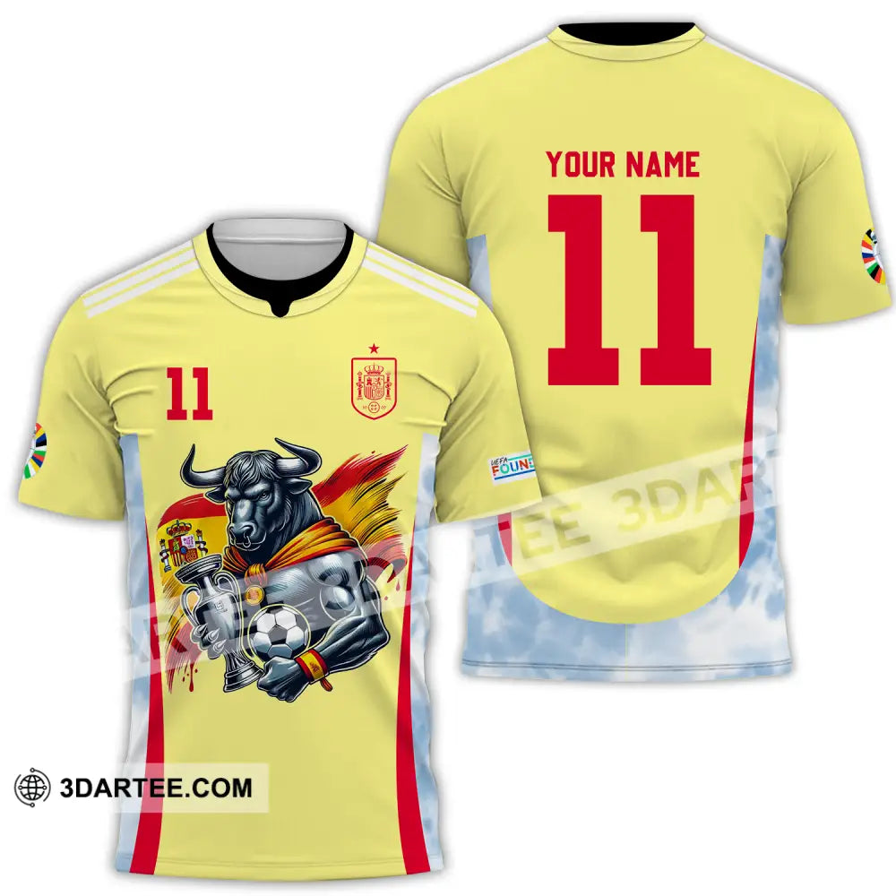 Unisex Shirt - Custom Name And Number Sport Spain National Team T-Shirt / S T-Shirt