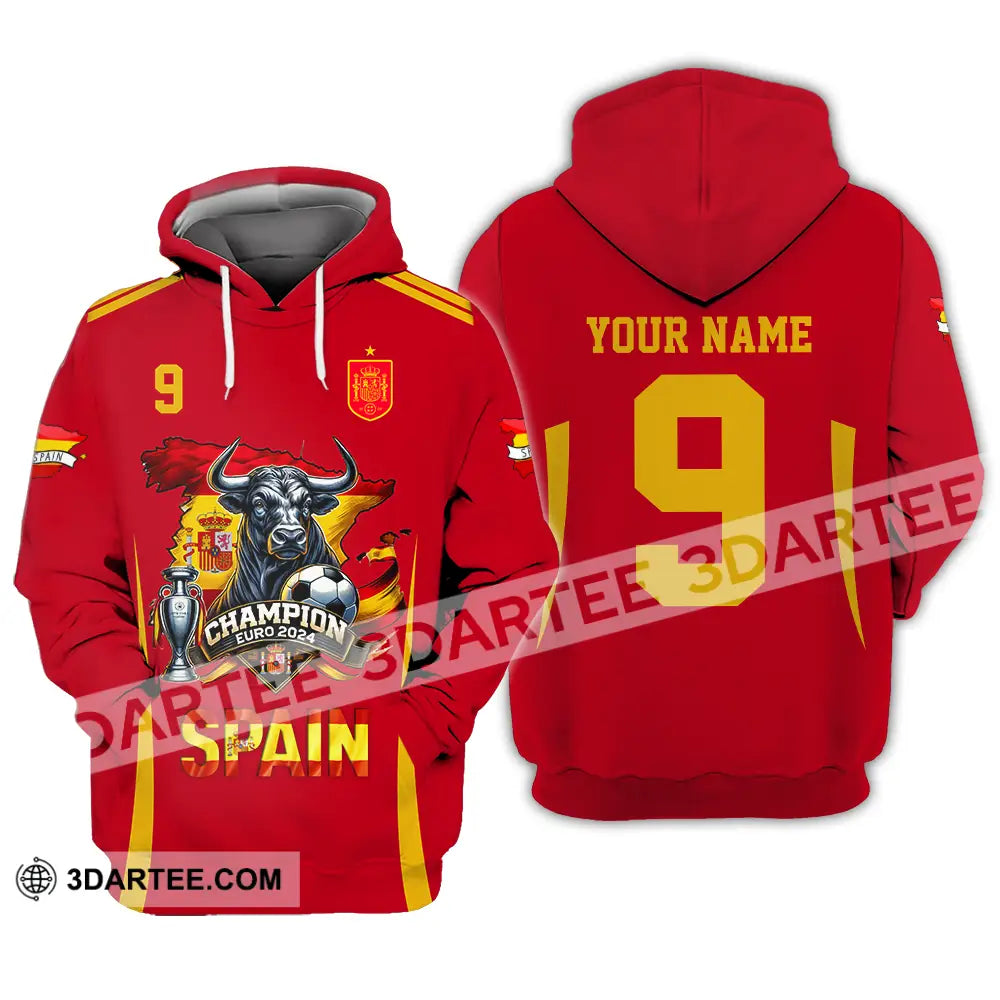 Unisex Shirt - Custom Name And Number Sport Spain The Champion Hoodie / S T-Shirt