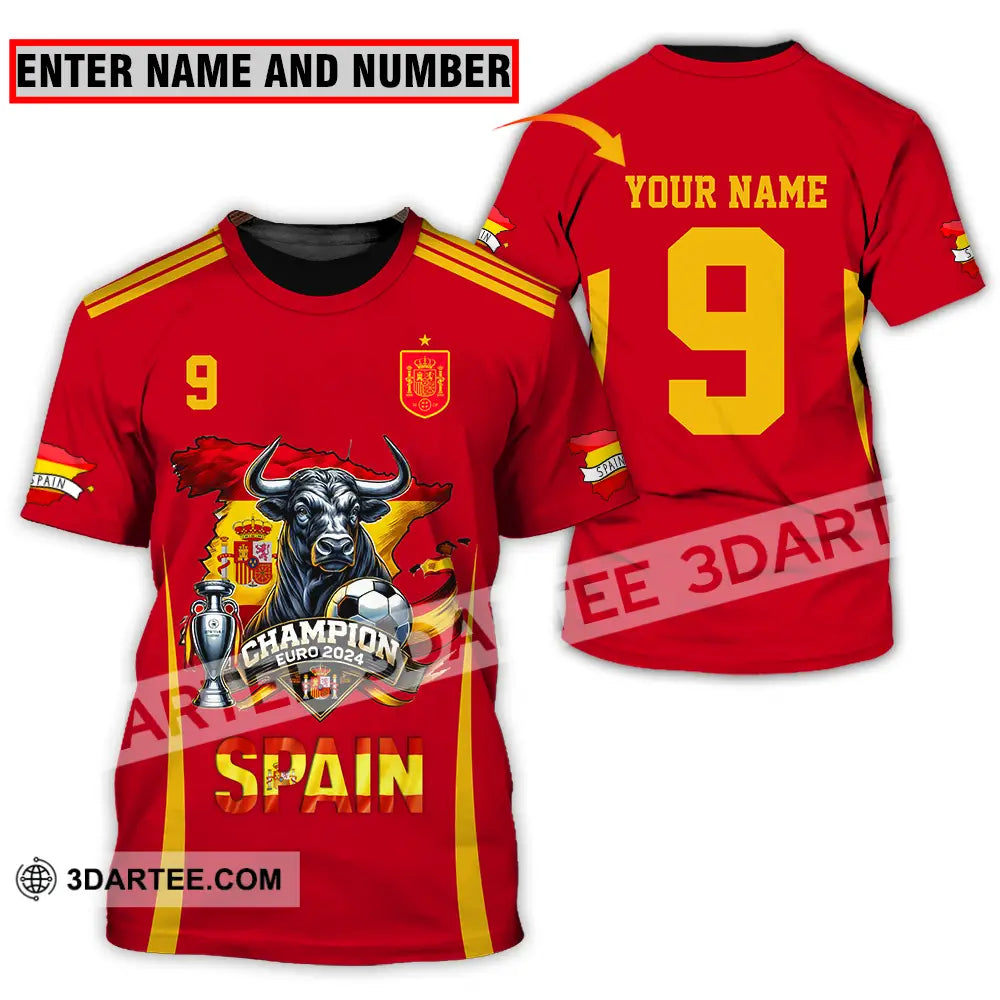 Unisex Shirt - Custom Name And Number Sport Spain The Champion T-Shirt