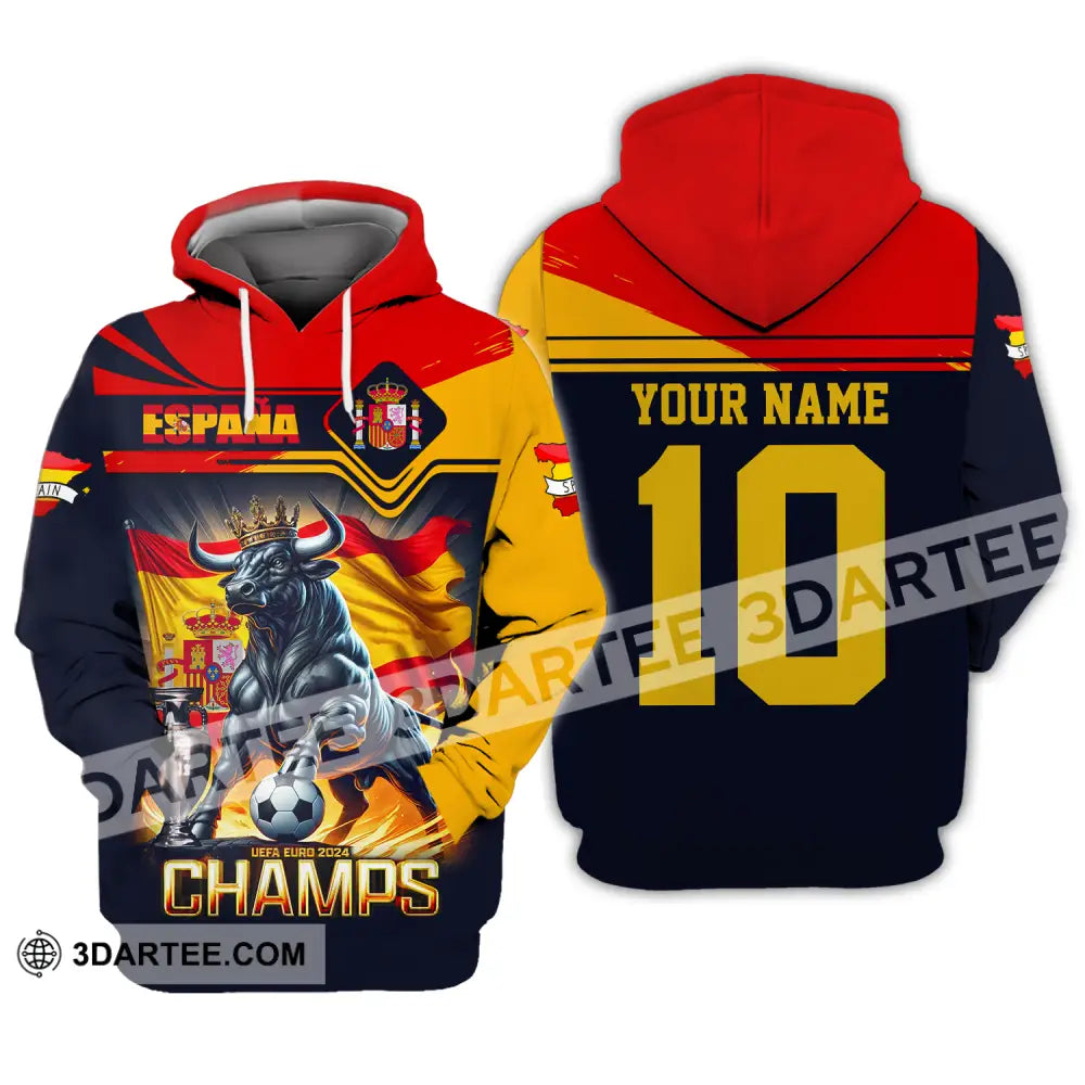 Unisex Shirt - Custom Name And Number Sport The Champion Spain Hoodie / S T-Shirt