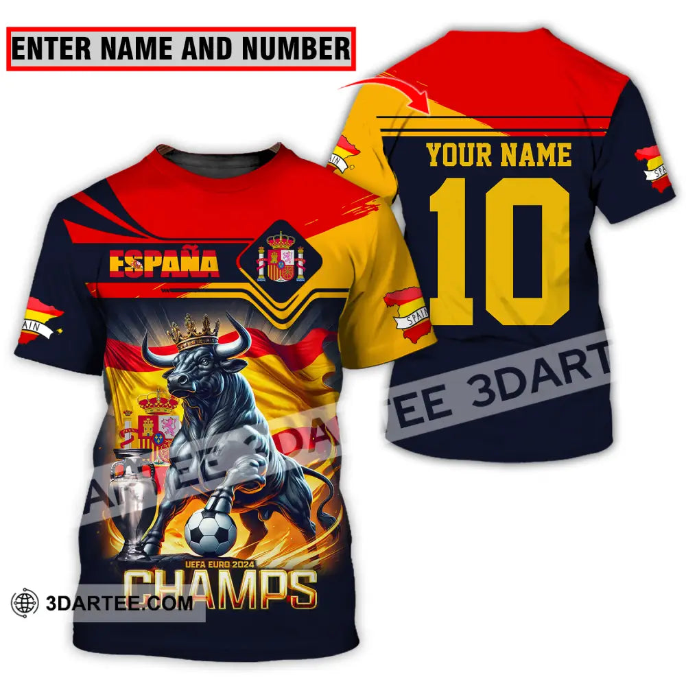 Unisex Shirt - Custom Name And Number Sport The Champion Spain T-Shirt