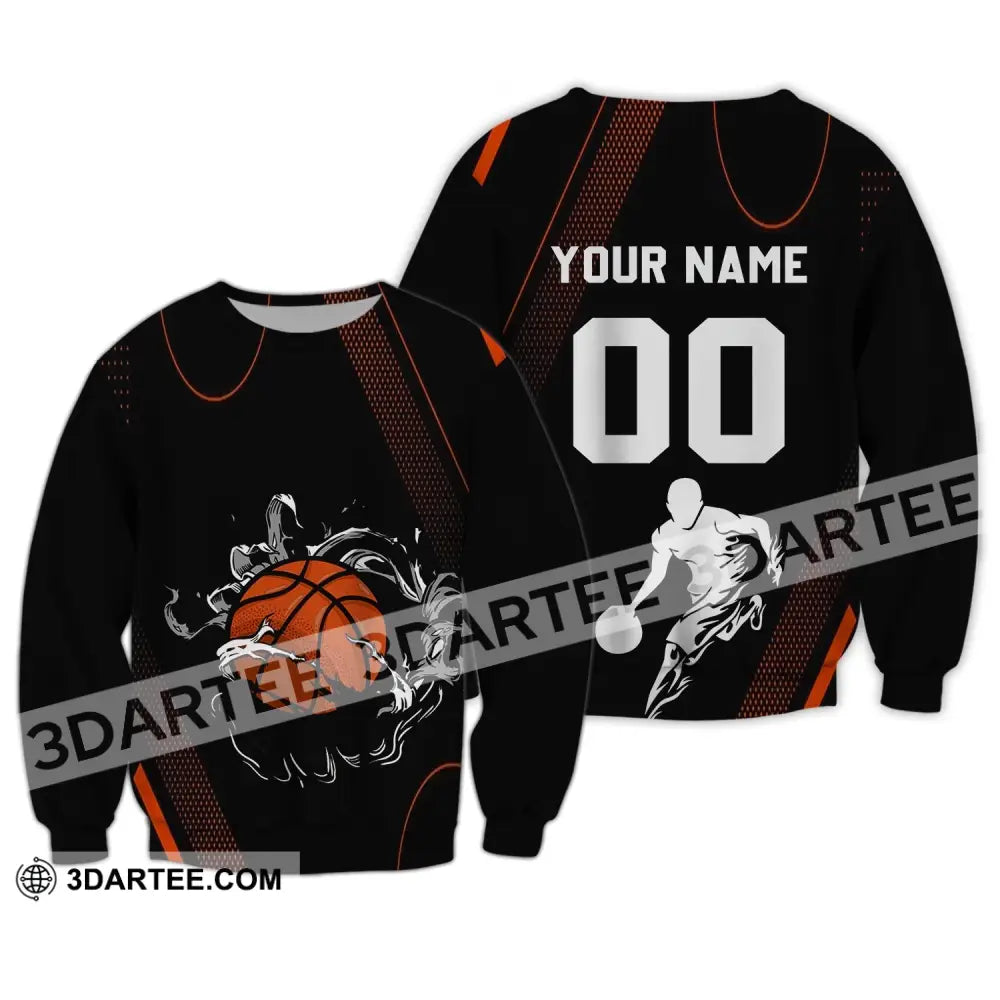 Unisex Shirt - Custom Name And Number T-Shirt Personalized Basketball Clothing Long Sleeve / S