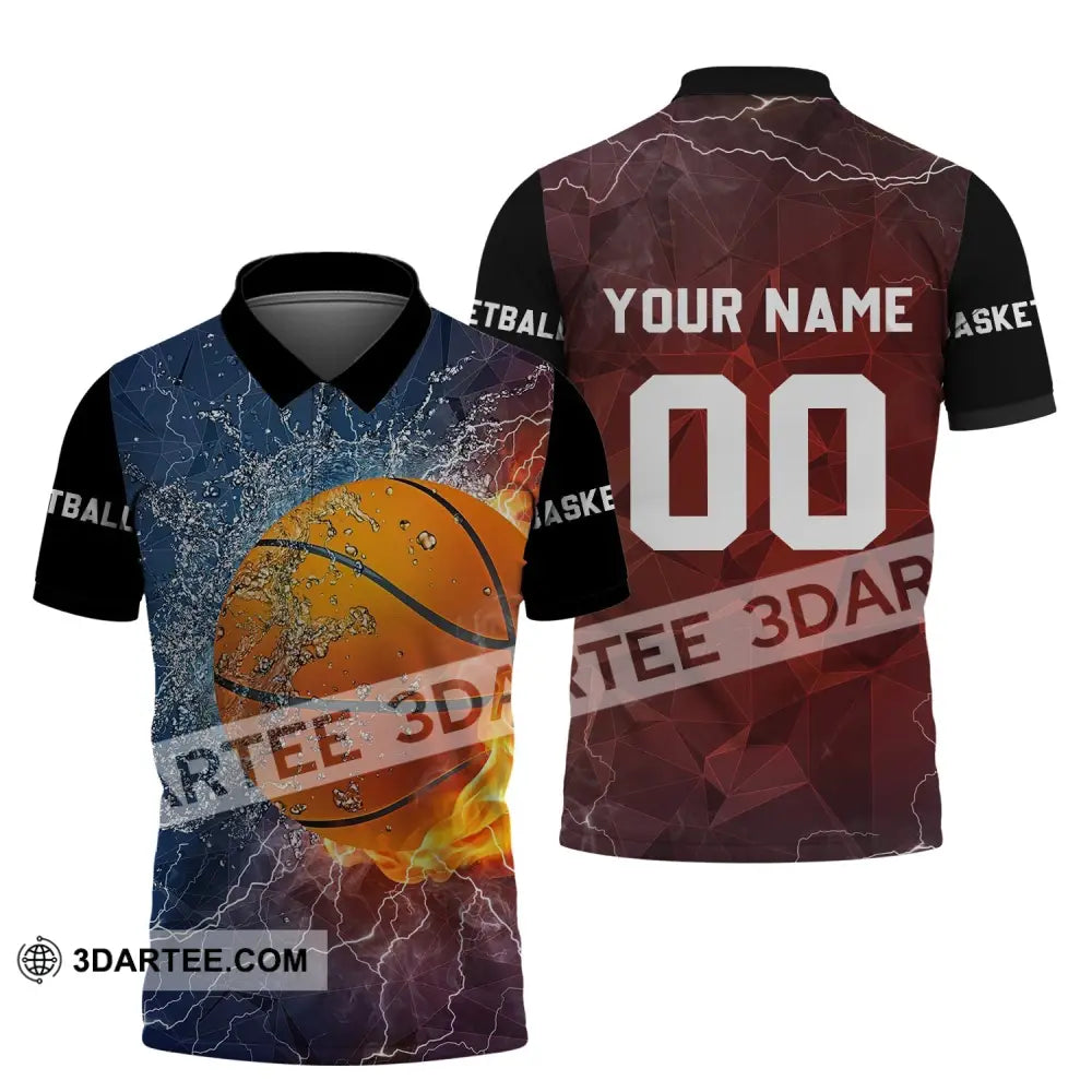 Unisex Shirt - Custom Name And Number T-Shirt Personalized Basketball Sportwear Polo / S T-Shirt