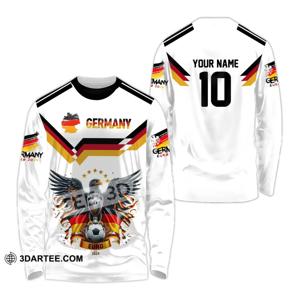 Unisex Shirt - Custom Name And Number Team Germany Euro 2024 Long Sleeve / S T-Shirt