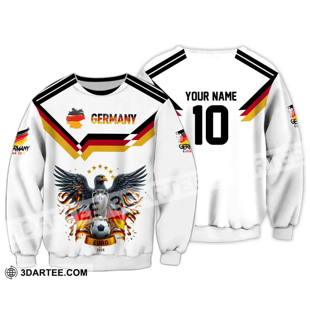 Unisex Shirt - Custom Name And Number Team Germany Euro 2024 Long Sleeve / S T-Shirt