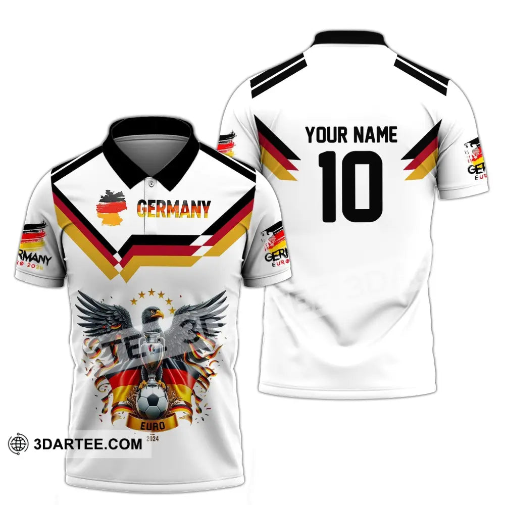 Unisex Shirt - Custom Name And Number Team Germany Euro 2024 Polo / S T-Shirt