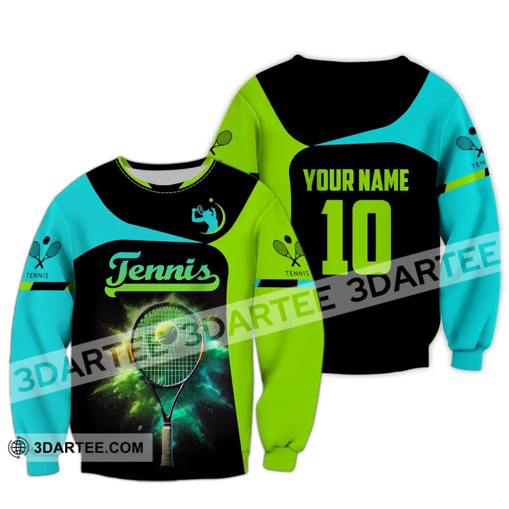 Unisex Shirt Custom Name And Number Tennis Polo Long Sleeve Club Uniform Lover Gift / S T-Shirt