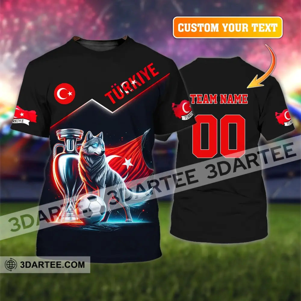 Unisex Shirt Custom Name And Number Turkiye Football Turkey Euro 2024 Türkiye Polo Long Sleeve