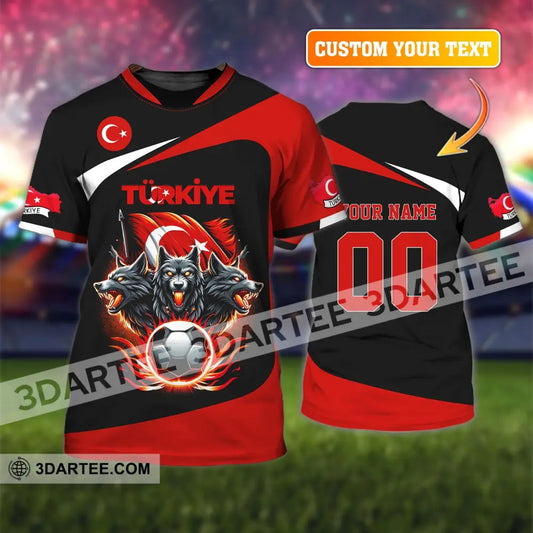 Unisex Shirt Custom Name And Number Turkiye Football Turkey Euro 2024 Türkiye Polo Long Sleeve