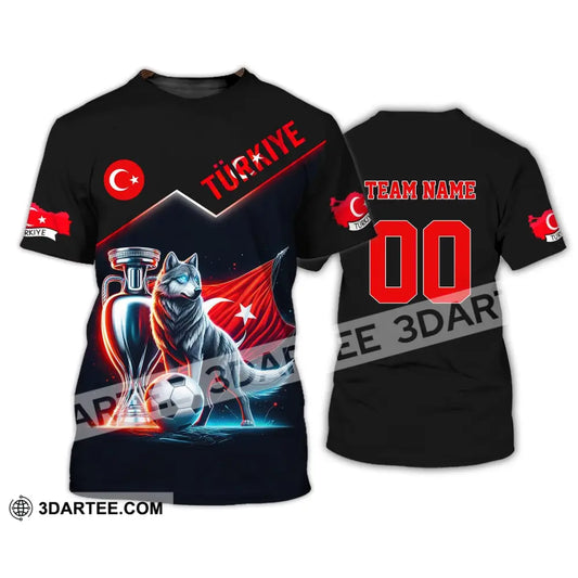 Unisex Shirt Custom Name And Number Turkiye Football Turkey Euro 2024 Türkiye Polo Long Sleeve