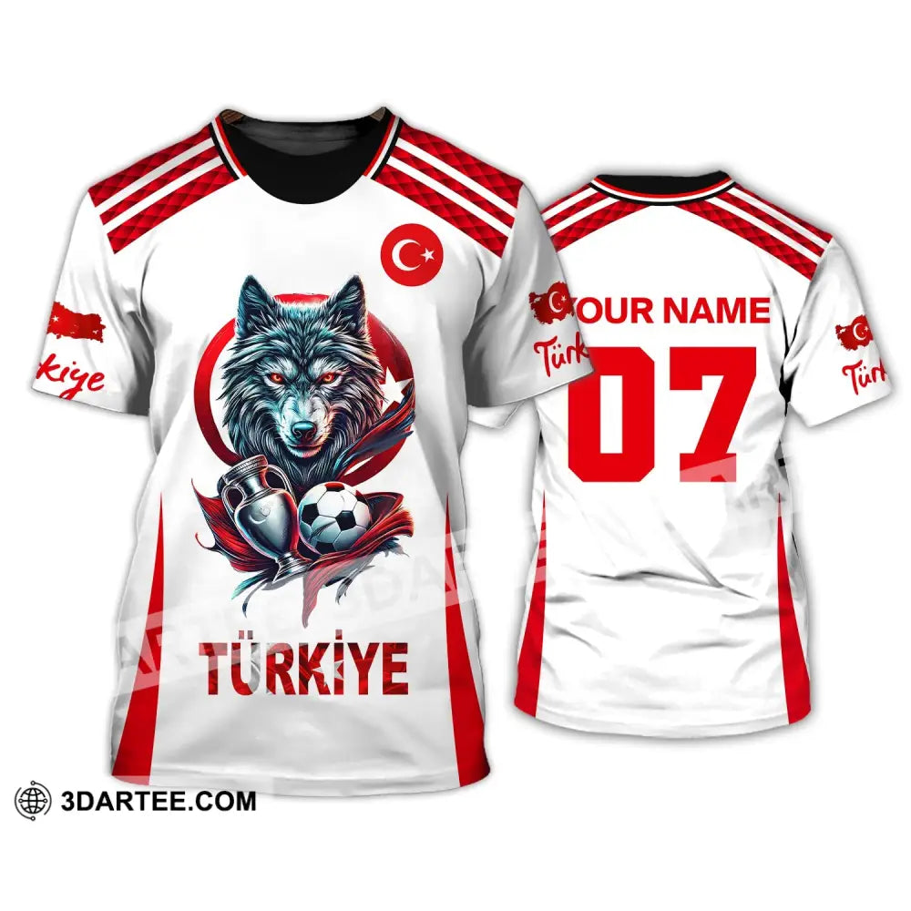 Unisex Shirt Custom Name And Number Turkiye Football Turkey Euro 2024 Türkiye Polo Long Sleeve