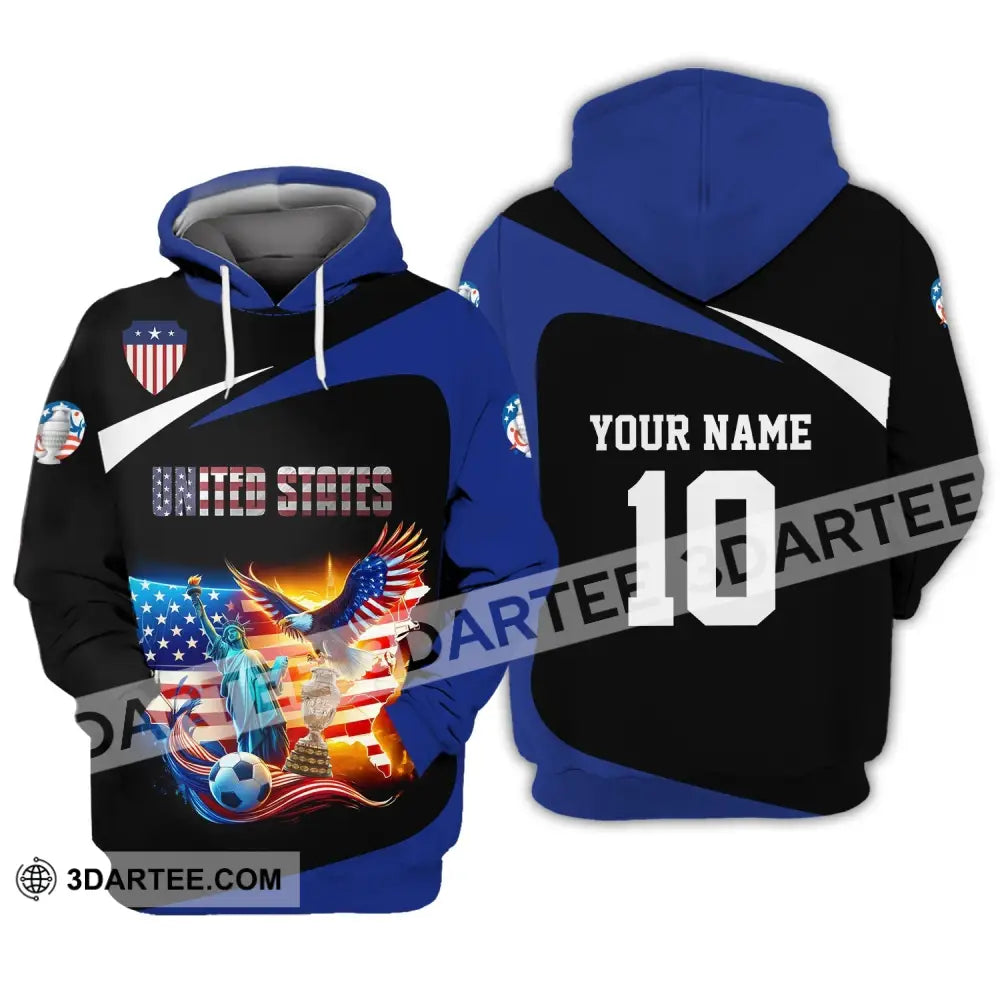 Unisex Shirt - Custom Name And Number United States National Team Hoodie / S T-Shirt