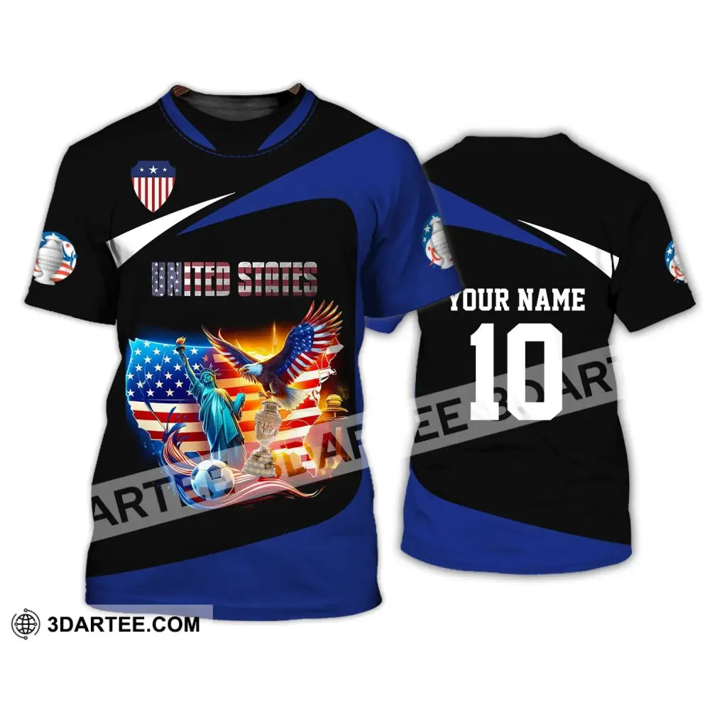 Unisex Shirt - Custom Name And Number United States National Team T-Shirt / S T-Shirt