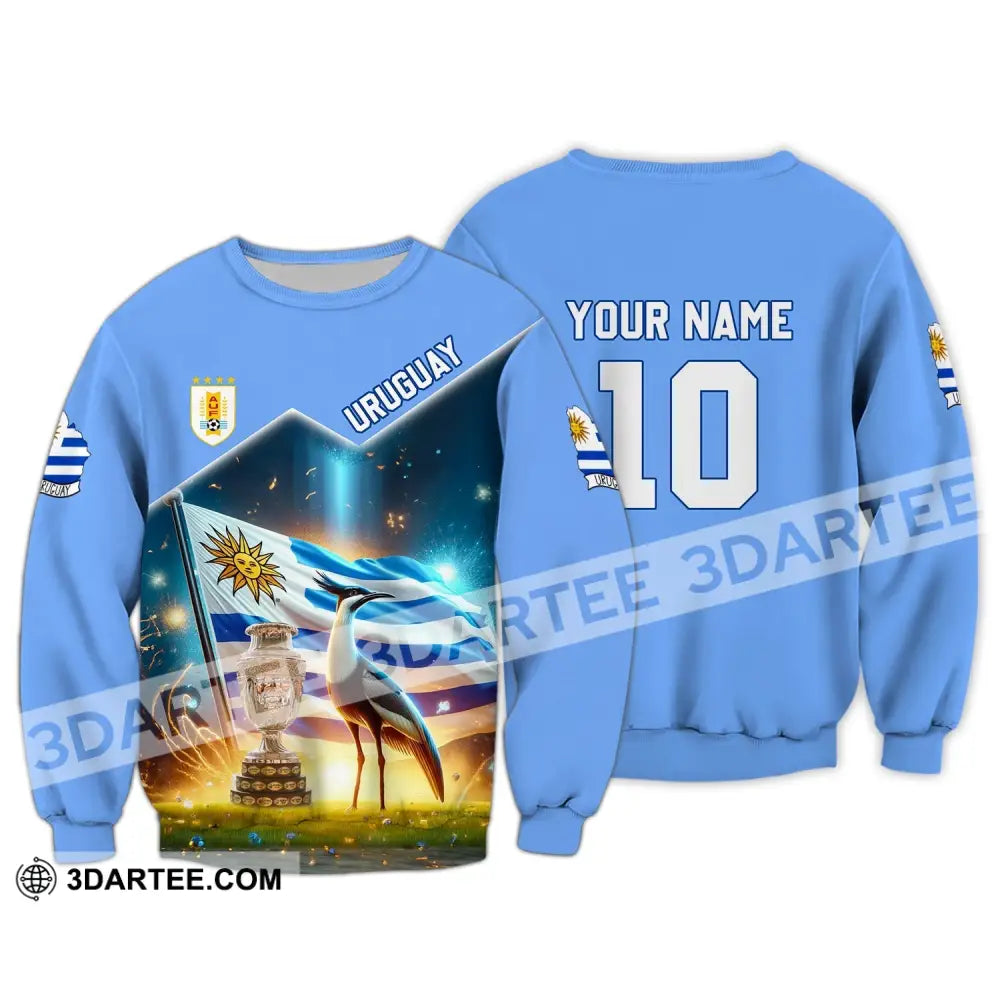 Unisex Shirt - Custom Name And Number Uruguay National Team Lover Long Sleeve / S T-Shirt