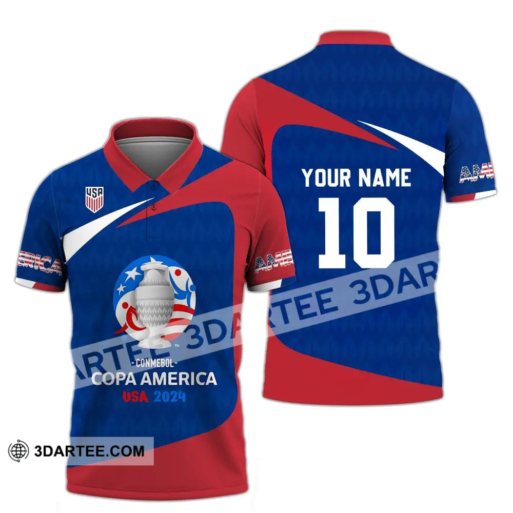 Unisex Shirt - Custom Name And Number Usa National Team Lover Polo / S T-Shirt