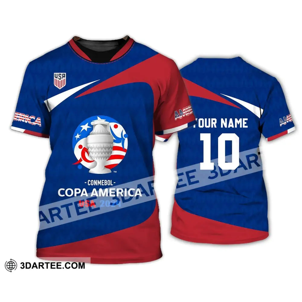 Unisex Shirt - Custom Name And Number Usa National Team Lover T-Shirt / S T-Shirt