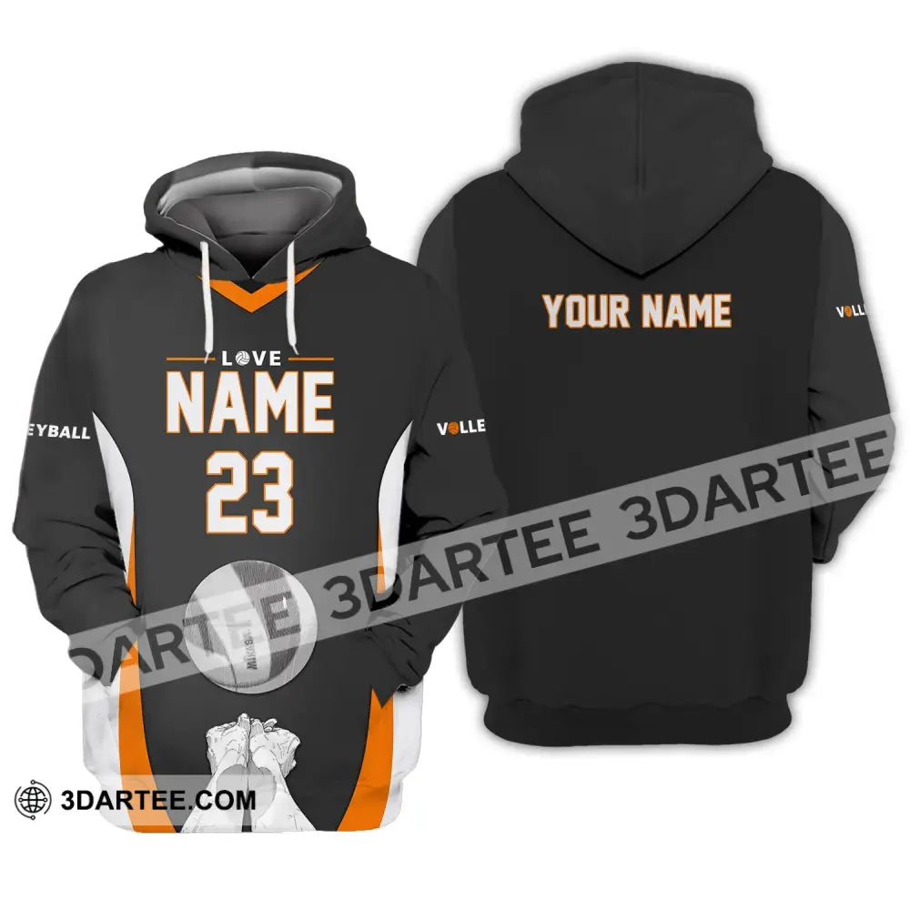 Unisex Shirt Custom Name And Number Volleyball Hoodie Team T-Shirt Gift For Players / S