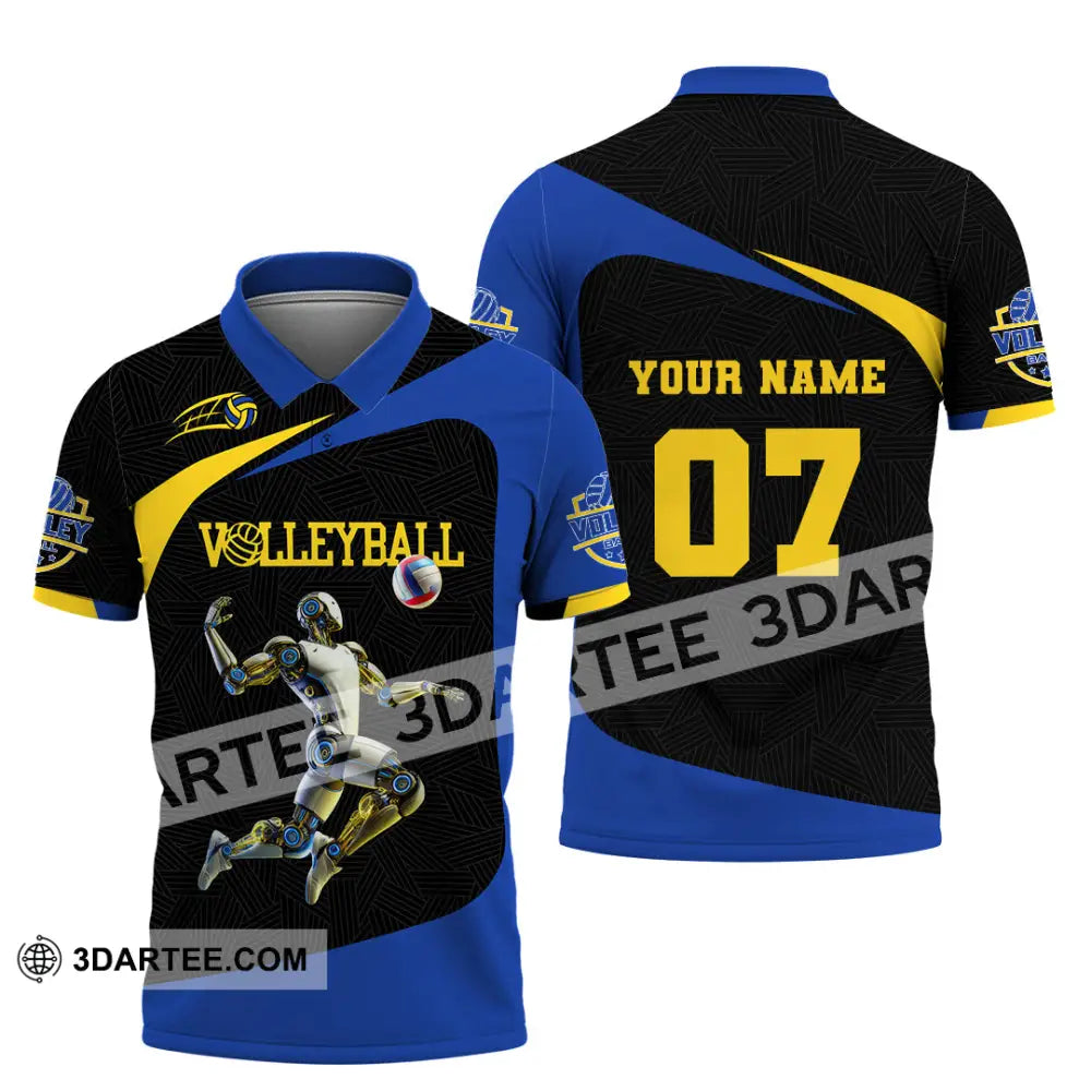 Unisex Shirt Custom Name And Number Volleyball Lover Gift Polo / S T-Shirt