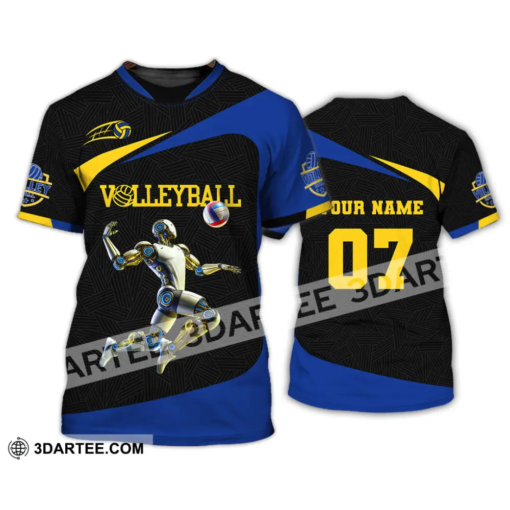 Unisex Shirt Custom Name And Number Volleyball Lover Gift T-Shirt / S T-Shirt