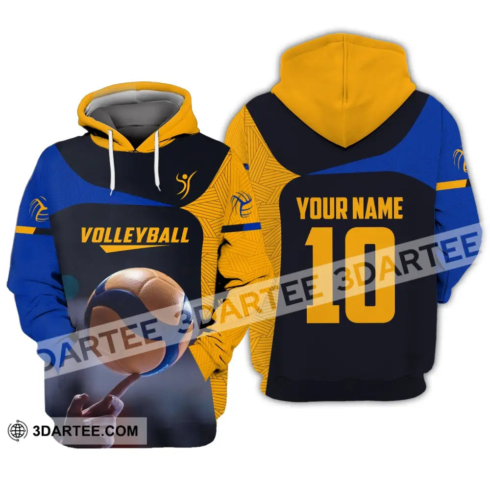 Unisex Shirt Custom Name And Number Volleyball T-Shirt For Club Gift Lovers Hoodie / S T-Shirt