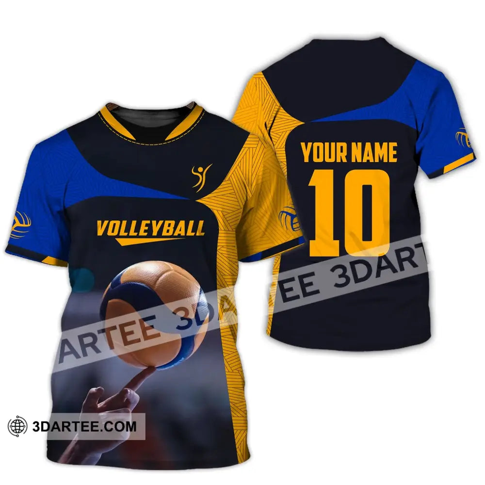 Unisex Shirt Custom Name And Number Volleyball T-Shirt For Club Gift Lovers / S T-Shirt