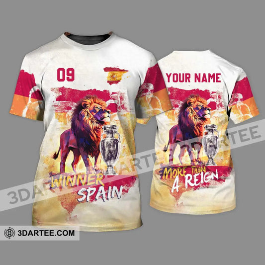 Unisex Shirt - Custom Name And Number Winner Spain T-Shirt / S T-Shirt