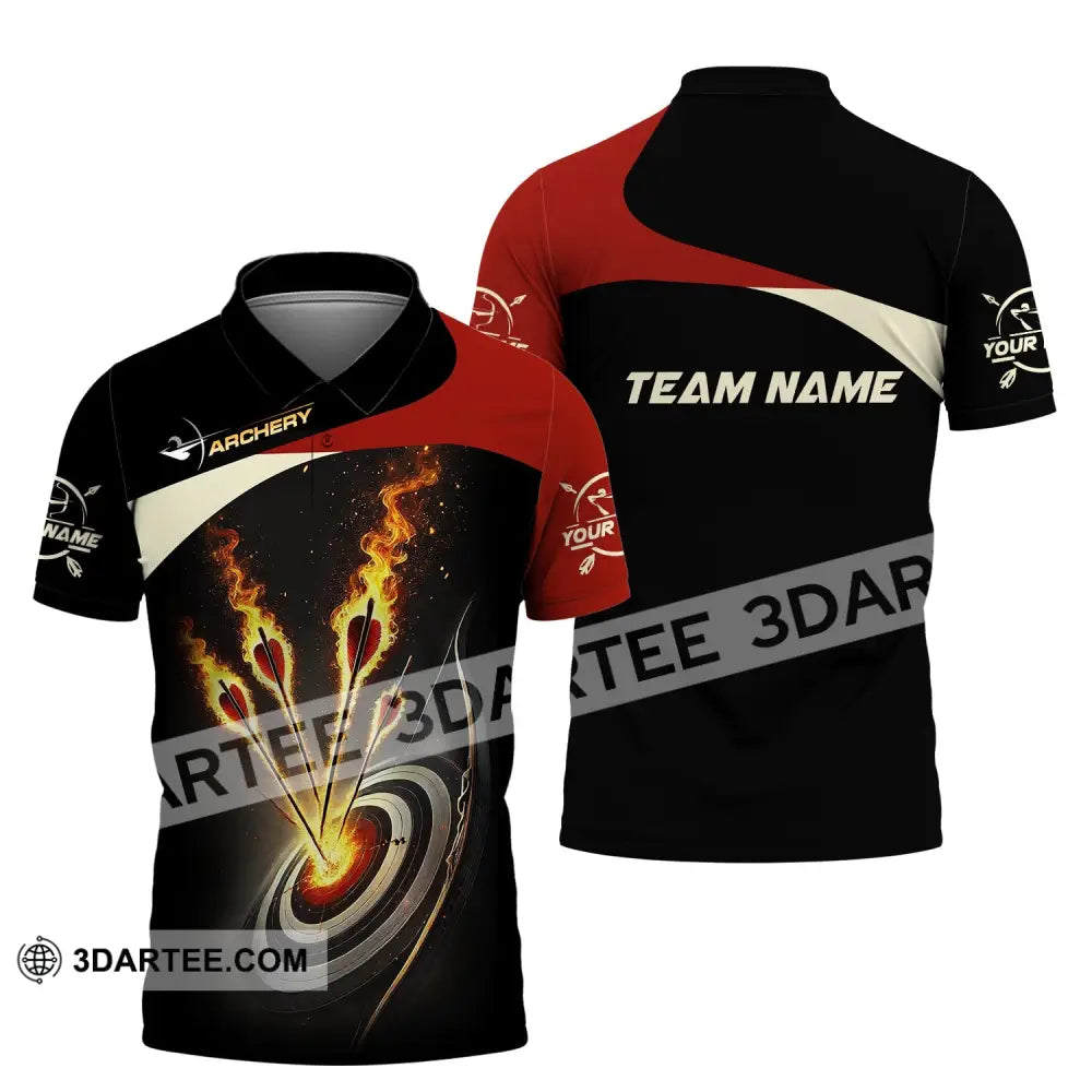 Unisex Shirt Custom Name And Team Archer Archery Uniform Gift Polo / S T-Shirt