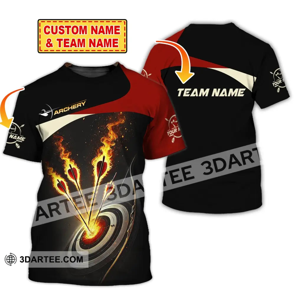 Unisex Shirt Custom Name And Team Archer Archery Uniform Gift T-Shirt