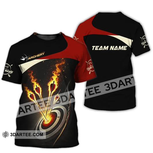 Unisex Shirt Custom Name And Team Archer Archery Uniform Gift T-Shirt / S T-Shirt