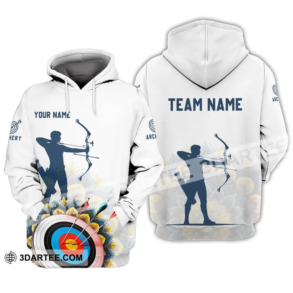 Unisex Shirt - Custom Name And Team Archery Lover Hoodie / S T-Shirt