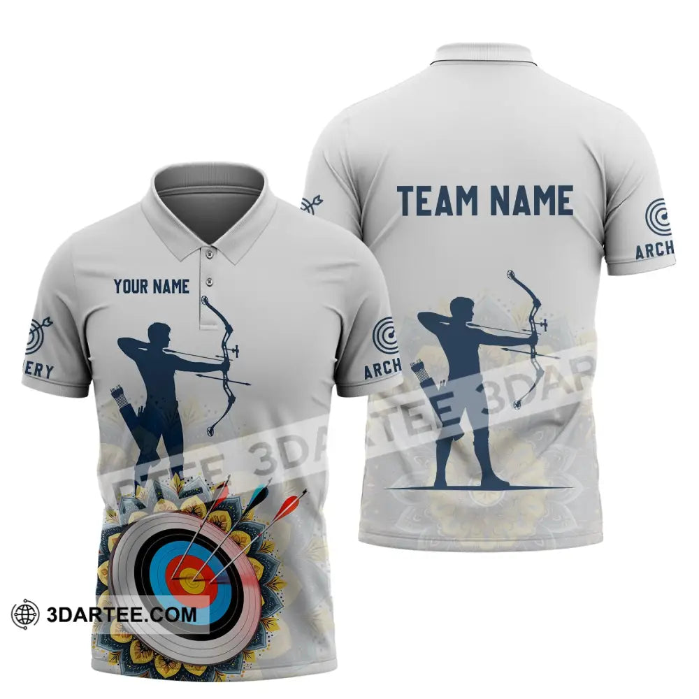 Unisex Shirt - Custom Name And Team Archery Lover Polo / S T-Shirt