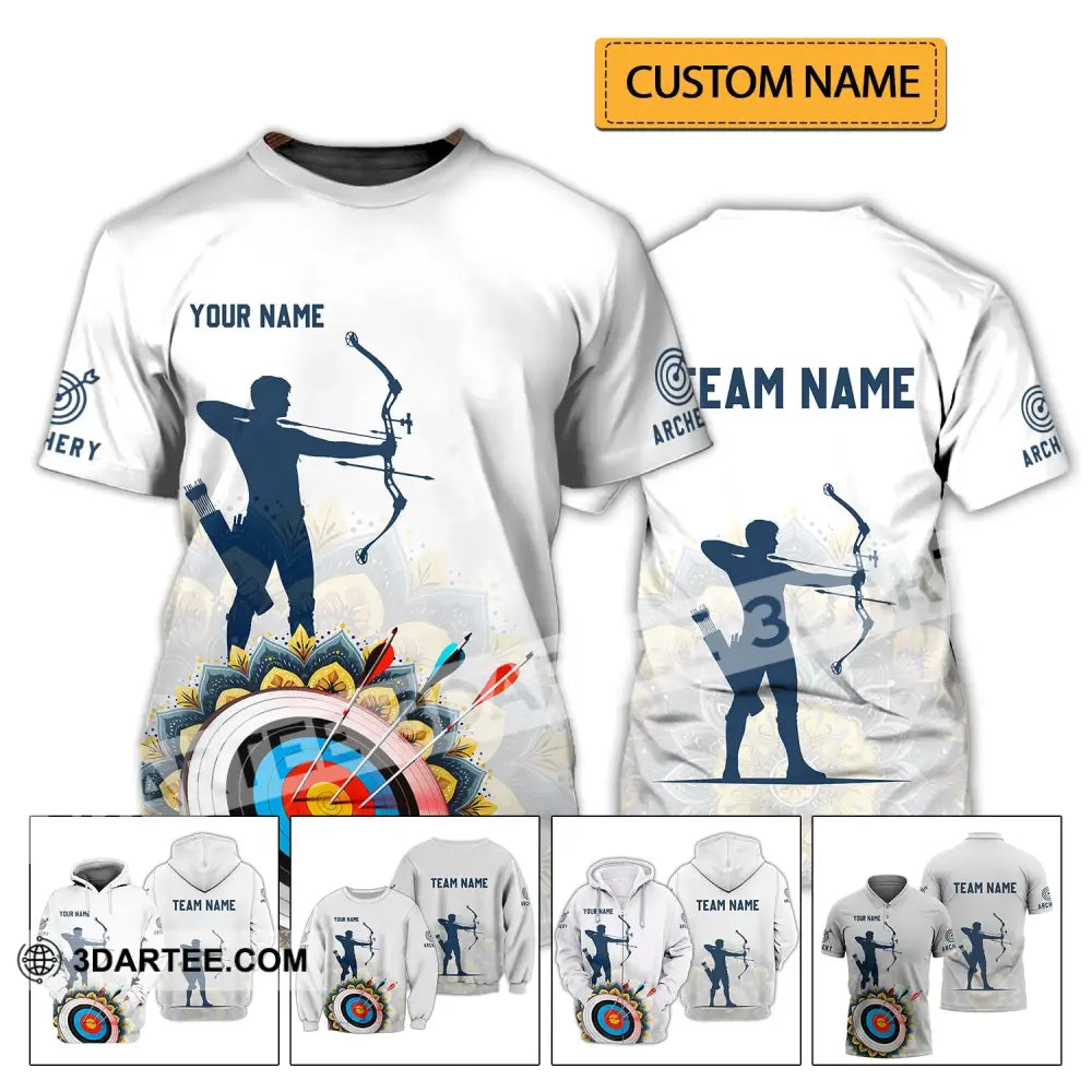 Unisex Shirt - Custom Name And Team Archery Lover T-Shirt