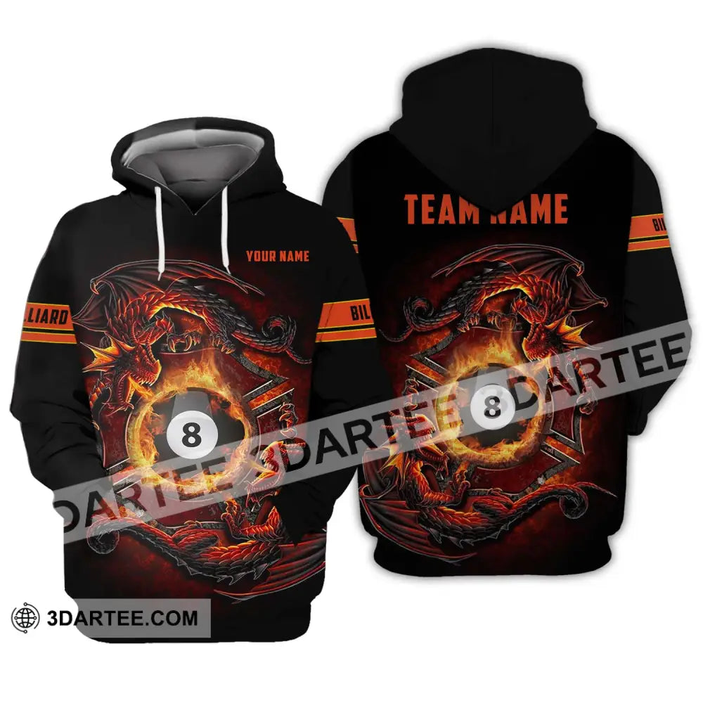 Unisex Shirt - Custom Name And Team Billiards Lover Gift Hoodie / S T-Shirt