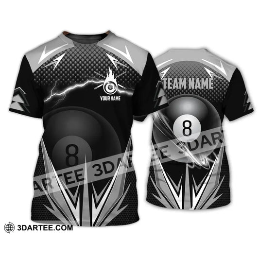 Unisex Shirt - Custom Name And Team Billiards No.8 T-Shirt / S T-Shirt