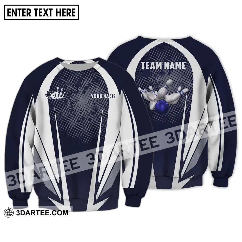 Unisex Shirt - Custom Name And Team Bowling Hoodie Lover Gift Long Sleeve / S T-Shirt