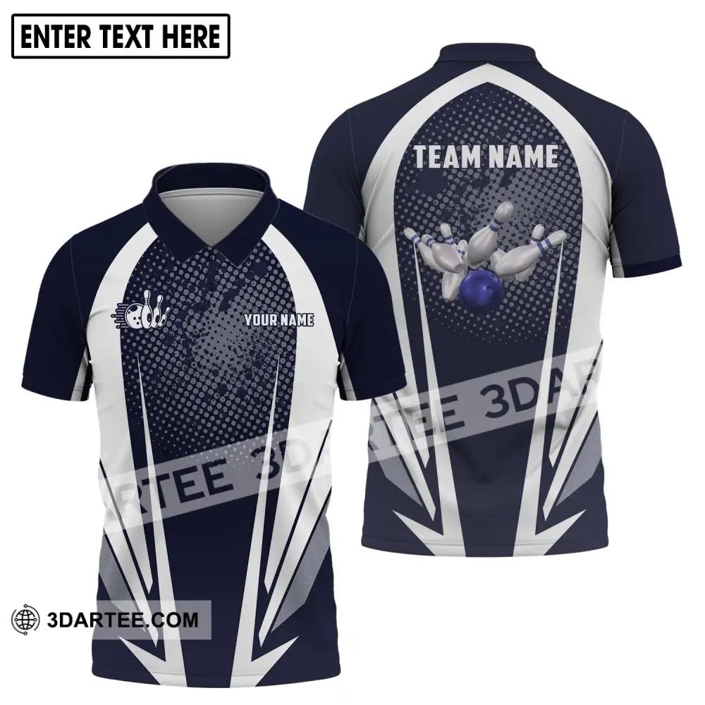 Unisex Shirt - Custom Name And Team Bowling Hoodie Lover Gift Polo / S T-Shirt