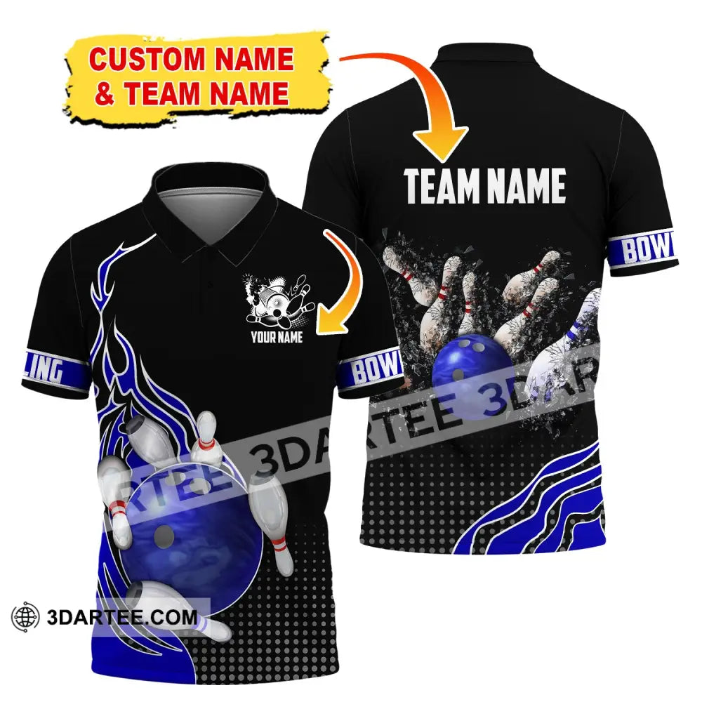 Unisex Shirt Custom Name And Team Bowling Polo Club Uniform T-Shirt