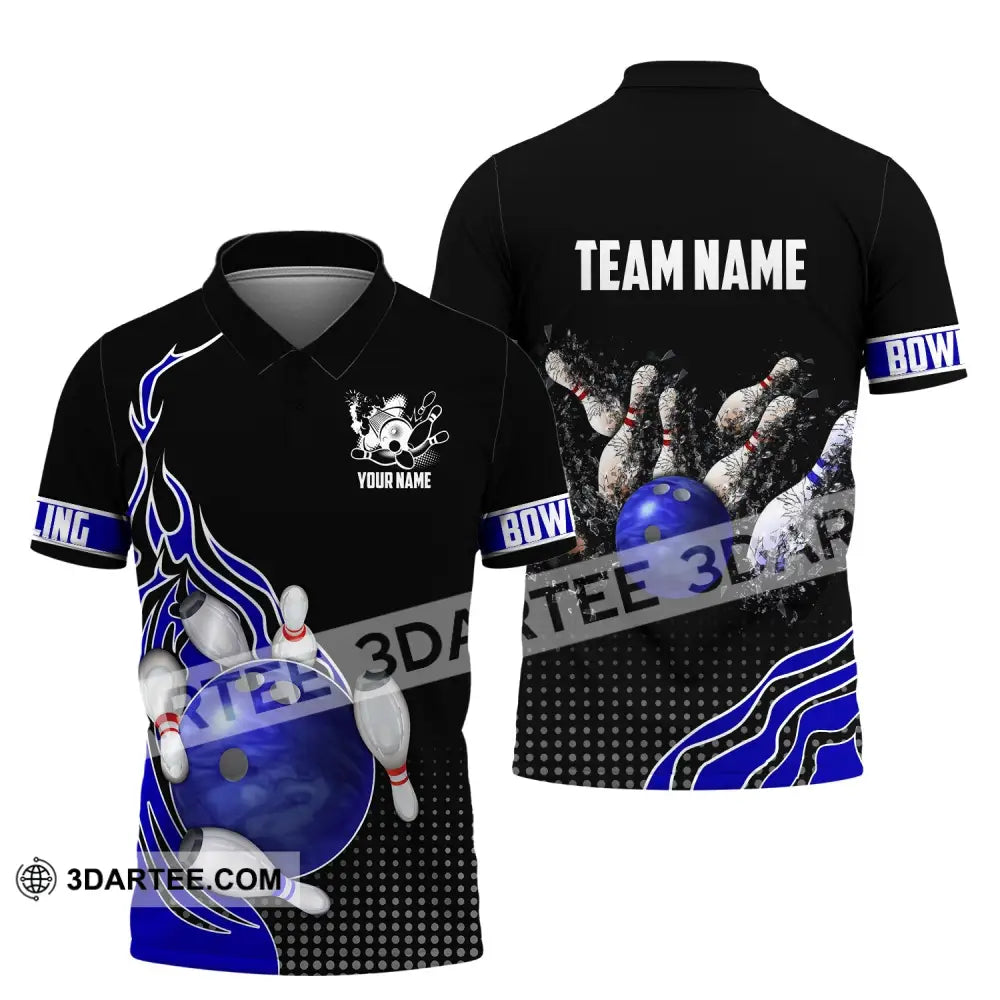 Unisex Shirt Custom Name And Team Bowling Polo Club Uniform T-Shirt / S